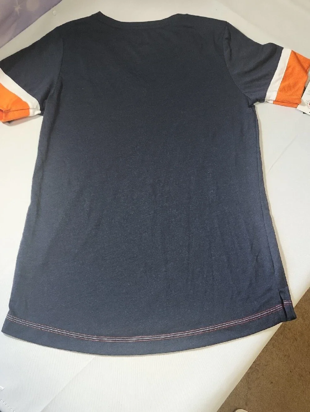 Nike Dri-FIT Short Sleeve Tee Slimfit Blue, White & Orange Team Colors